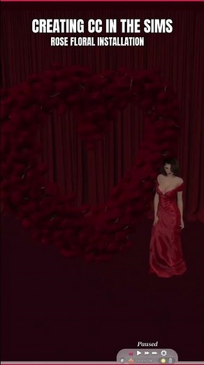 CREATING SIMS 4 CC PT 31 | ROSE HEART FLORAL INSTALLATION #blender #thesims4 #simwearsprada