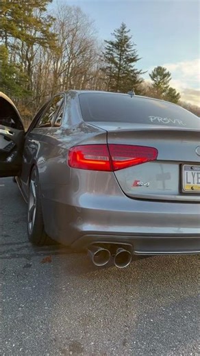 Revving Audi ecs tuning Valved Cat-BackExhaust System - Resonated sound check #audi #cars #shorts