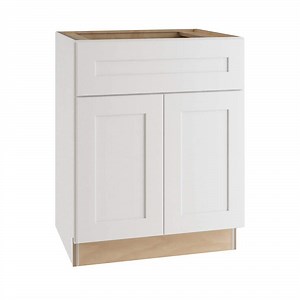 Reviews for Home Decorators Collection Newport 27 in. W x 24 in. D x 34.5 in. H Assembled Plywood Base Kitchen Cabinet in Pacific White with Soft Close | Pg 1 - The Home Depot