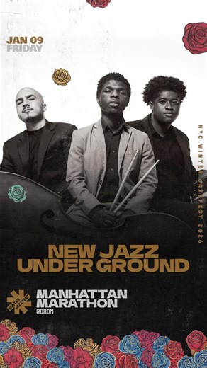 The viral sensation turned major creative force, New Jazz Underground brings tight interplay, swing, and youthful fire—revitalizing jazz tradition with attitude and joy. New Jazz Underground plays the 2026 NYC Winter Jazzfest on Friday, January 9 at Drom during the Manhattan Marathon #nycwjf #WJF2026 #NewJazzUnderground #NextGenJazz | NYC Winter Jazzfest