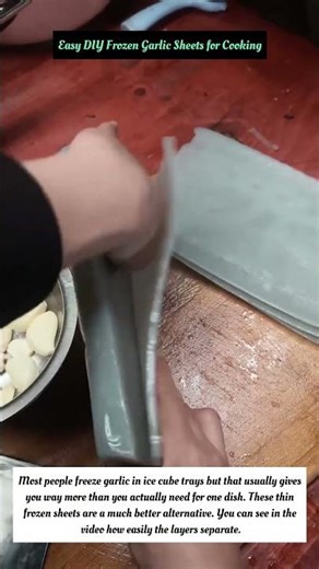 Easy DIY Frozen Garlic Sheets for Cooking