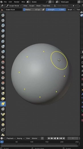 radius mirror trick in Blender #blenderustad