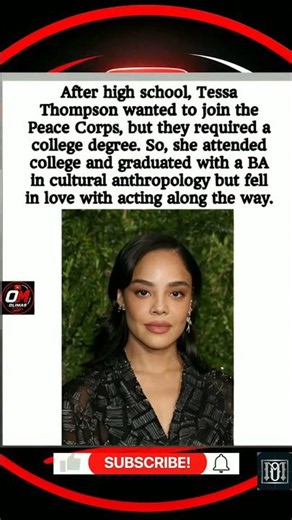 Tessa Thompson Wanted Peace Corps – Got a Degree, Found Acting Instead 🎓🎬. #subscribe #shorts