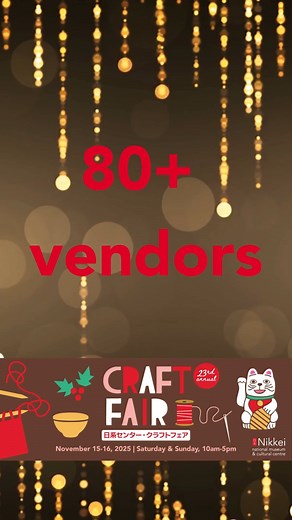 Enjoy shopping at Nikkei Craft Fair on Nov 15 & 16, 10am-5pm. Adult admission $5. Win door prizes, join free cultural workshops and kids activities! #nikkeicraftfair | Nikkei National Museum & Cultural Centre | Facebook