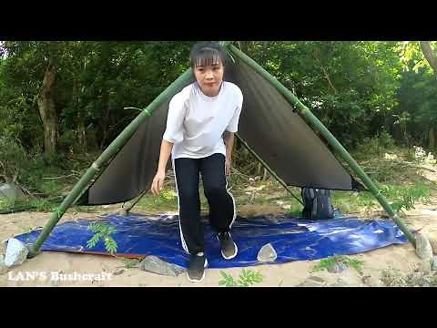 OFF GRID LIVING - Solo Bushcraft Camp Overnight, relaxing and cooking - EP.1 - LAN'S Bushcraft