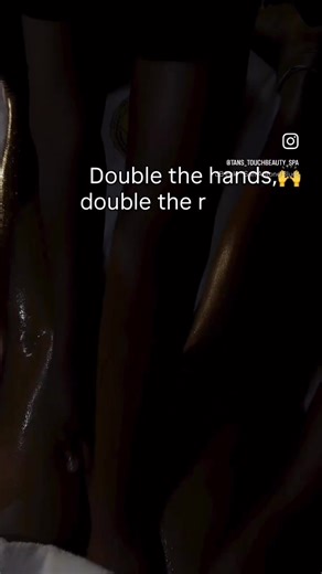“Our four-hands massage delivers deeper relaxation, improved circulation and complete #viraltiktok #reels #fypシ゚ #massage