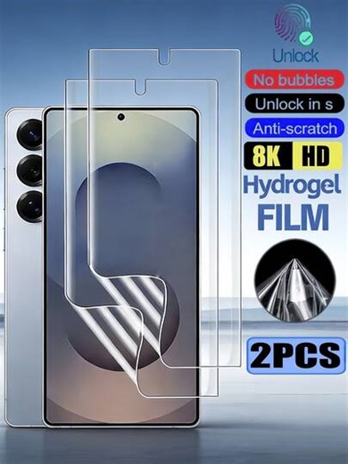 2 pièces Film de protection d'écran en hydrogel souple [pas en verre] compatible avec Samsung Galaxy S26 A57 A37/compatible avec Xiaomi 15T Poco X7 Pro/Note 15/compatible avec iPhone 17 Pro Max 16/Honor X9D et autres modèles de téléphones. Cadeau d'anniversaire, protecteur d'écran mobile convenant à la famille et aux amis, auto-guérissant, anti-empreintes digitales, compatible avec Face ID, couverture complète, facile à coller | SHEIN