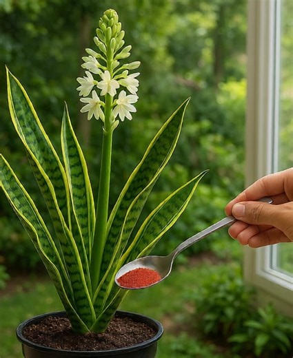 How to Make your Snake Plant Bloom and Fill the Air with Fragrance for Weeks ⬇️ 💬 | Caring for a beautiful garden