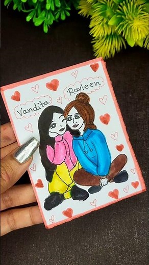 DIY BFF Card🎀✨️ | Best Friend Forever Handmade Card #shorts #diycard