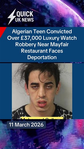 Algerian Teen Faces Deportation After Watch Robbery in London