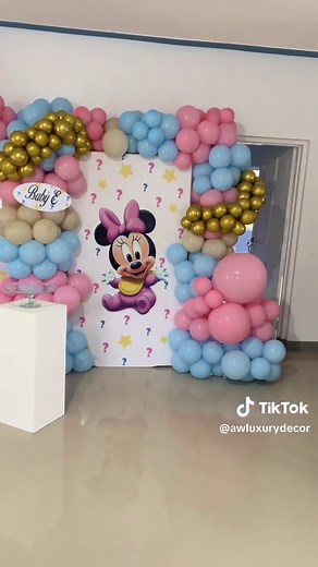 Adorable Mickey and Minnie Mouse Baby Shower Decor