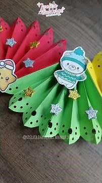 Christmas garland made with fans 🎄 Easy, quick and beautiful 🎁