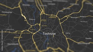 Toulouse Map France, Slider Shot