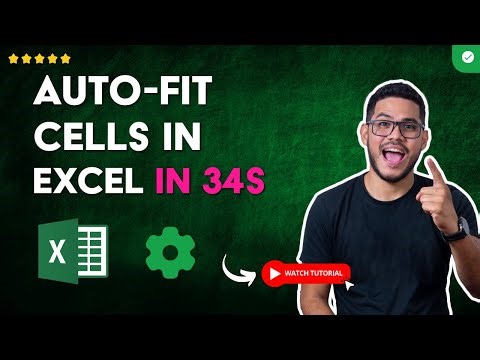 How to AUTO ADJUST CELLS, ROWS and COLUMNS in EXCEL in 34 S