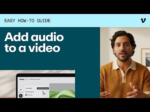 How to add audio to a video on Vimeo
