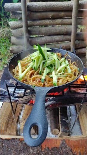 夏野菜でサキイカ焼きそば