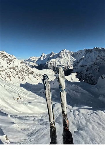 Thankfully, @Tim Howell came prepared 🪂 #gopro #pov #ski #skiing | Ski