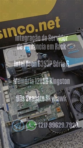 Sinco.net on Instagram: "Integração de #Servidor de #Vigilância em #Rack com: 📌 #Intel #Xeon 6353P Série 6 📌 Memória #128GB #Kingston 📌 HDs #Seagate #Skyhawk Converse com quem está #Desde1982 construindo #Servidores no Brasil! https://www.Sinco.net/ZAP #Genetec #Digifort #BlueIris #Vivotek #exacqVision #SeventhDGuard #ZoneMinder #SegWare #iSpy #DefenseIA #Axxon #Sinco #Tradição #DataCenter #StorageSolutionProvider #Informatica #SeagateSSP #IamIntel 10s"