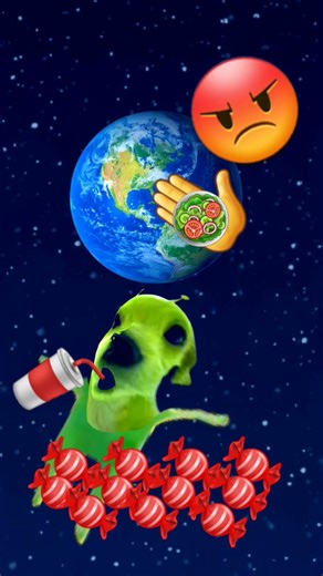 alien puppies not eating his veggies