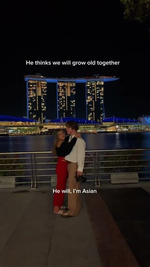 He thinks we will grow old together…. He will, I’m Asian 🤠⭐️❤️ #couplecomedy #couplegoal #couples