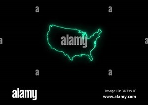 the usa map outline on green background