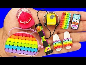 DIY How to Make Miniature Pop It Crafts And More Cool Hacks and Crafts for Dolls