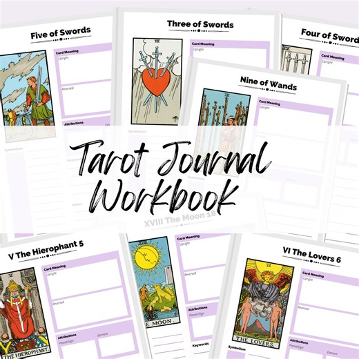 Printable Tarot Card Workbook: A4 Journaling Sheets (PDF Download) - Etsy