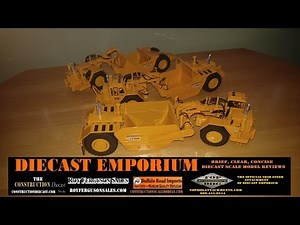 Classic Construction Models Cat 651B, 657B, and 657B with 666B Coal Body Wheel-Tractor Scrapers
