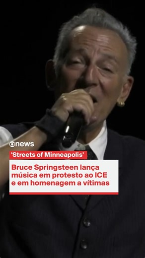 GloboNews on Instagram: ""STREETS OF MINNEAPOLIS" — Alguns artistas estão se manifestando contra as ações do ICE, de Donald Trump. Nesta quarta-feira (28), o cantor Bruce Springsteen lançou a música "Streets os Minneapolis", uma referência a um dos maiores clássicos da própria carreira, "Streets of Philadelphia". Nesta quarta, os agentes envolvidos na morte do enfermeiro Alex Pretti, baleado enquanto protestava contra a operação anti-imigratória em Mineápolis, foram afastados temporariamente do 