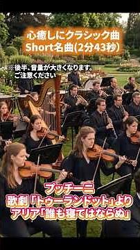 【荒川静香さんの演技曲】アリア「誰も寝てはならぬ」｜プッチーニ《トゥーランドット｜Shortクラシックの名曲
