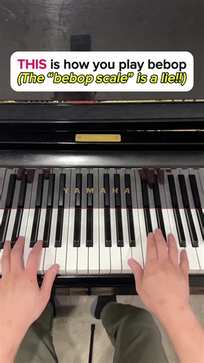 If you’re after that bebop sound, avoid “bebop scales” and practice this instead! Ready to work one on one with me and start taking your jazz piano journey seriously? Then DM me “JAZZ” #piano #pianist #improv #improvisation #pianoimprov #pianoimprovisation #jazz #jazzimprov #jazzpiano #jazzpianist #jazzimprovisation #jazzpianolessons #jazzpianolesson #pianolessons #pianolesson #musiclessons #musiclesson #musictheory #musictheorylessons #bebop