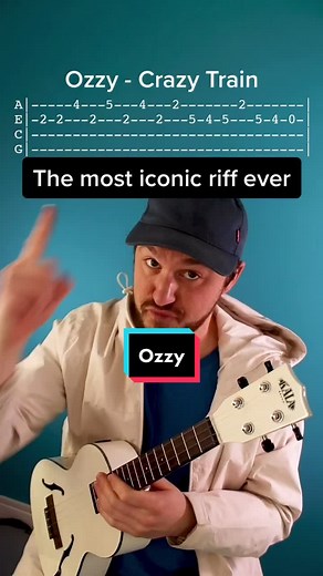 Learn How to Play 'Crazy Train' by Ozzy on Ukulele