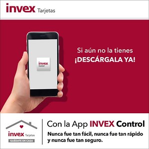 Con tu APP INVEX Control, controla tus pagos desde tu celular.💳📲 Nunca fue tan fácil, nunca fue tan rápido, nunca fue tan seguro. Descárgala a tu celular desde aquí: https://bit.ly/APPINVEX | INVEX Tarjetas