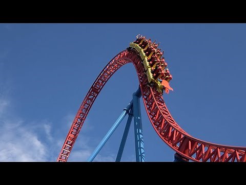 Superman Escape Roller Coaster Ride at Movie World Gold Coast, Australia