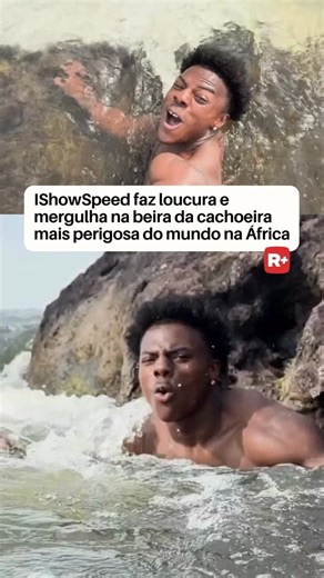 Rap Mais on Instagram: "IShowSpeed faz loucura e mergulha na beira da cachoeira mais perigosa do mundo na África‼️ 🇿🇲 O streamer IShowSpeed levou o conceito de “viver no limite” para outro patamar durante sua passagem pela Zâmbia. Em um vídeo que está deixando a internet em choque, o americano aparece mergulhando na “Devil’s Pool” (Piscina do Diabo), localizada exatamente na beira das Quedas de Vitória, uma das maiores e mais perigosas cachoeiras do planeta. — Siga @rapmais para 