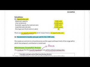 Transfer Pricing Part 2 Example 1 part b