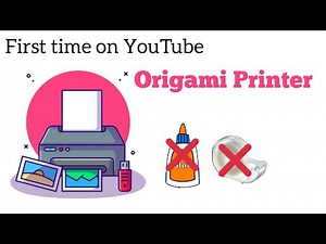 Paper printer without glue || Origami printer machine making || paper crafts
