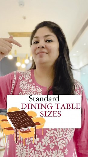 Sonika Khurana Sethi | Coloraza Interior Design | Standard dining table sizes! If you want to learn more about standard measurements and clearances, there is a course called Measuring Up!... | Instagram