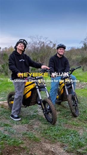 Heybike Electric Dirt Bikes Account on Instagram: "𝗛𝗲𝘆𝗯𝗶𝗸𝗲 𝗩𝗶𝗹𝗹𝗮𝗶𝗻 — 𝗧𝗵𝗲 𝗨𝗹𝘁𝗶𝗺𝗮𝘁𝗲 𝗘𝗹𝗲𝗰𝘁𝗿𝗶𝗰 𝗣𝗶𝘁 𝗕𝗶𝗸𝗲 𝗳𝗼𝗿 𝗕𝗶𝗴 𝗔𝘁𝘁𝗶𝘁𝘂𝗱𝗲𝘀 Meet the all-new Heybike Villain, a 14/12-inch electric dirt bike built for the bold, style-driven new generation.🏍️ It delivers real dirt-bike attitude in a compact, confidence-boosting package. 🔥𝗚𝗢 𝗪𝗜𝗟𝗗! 𝗚𝗢 𝗙𝗔𝗥! 𝗚𝗢 𝗙𝗘𝗔𝗥𝗟𝗘𝗦𝗦! 𝗚𝗢 𝗕𝗘𝗬𝗢𝗡𝗗! ✅ 4160W Mid Drive Motor + 190N·m of torque - Class-leading