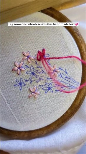 decorative embroidery stitches by hand ❤️ #beautiful #handwork #embroiderydesigns