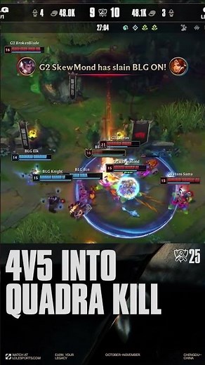 4v5 into QUADRA KILL | Worlds 2025