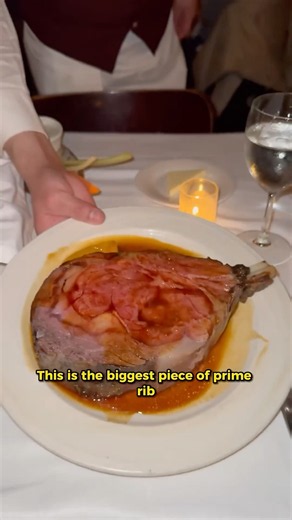 Prime rib at keens steak 🥩 house #shorts #dinner