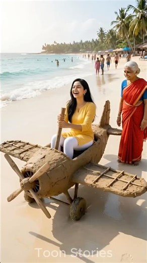 Grandmother’s Hard Work For Girls Smile, Making Plane ❤️ #shorts #short #shortsvideo #shortvideo #yt