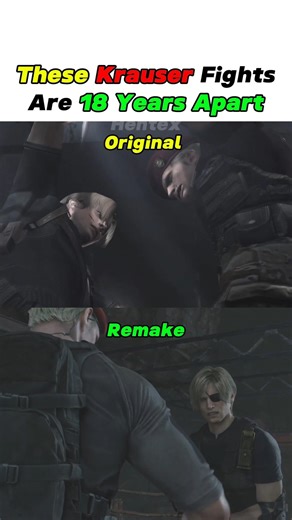 These Krauser Fights Are 18 Years Apart #residentevil #shorts