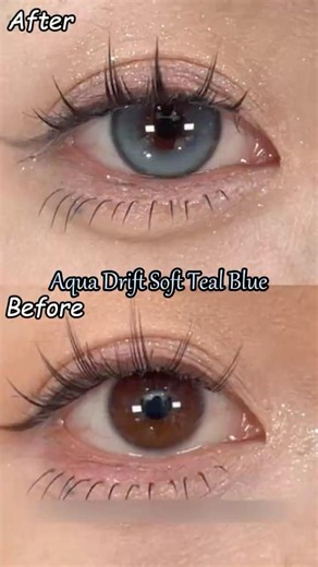 Godestar Aqua Drift Soft Teal Blue Colored Contacts 💙 The Ocean-Eyed Glow Everyone Loves