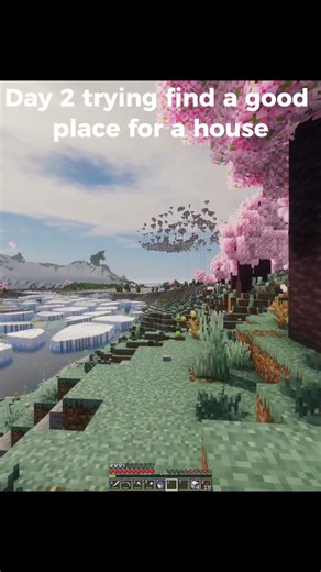 Day 2 for finding a normal place for my house #minecraft #minecraftmemes #minecraftshorts