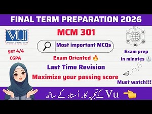 MCM301 Communication Final Term Preparation 2025, 26 Most Important and Repeated MCQs Past Papers