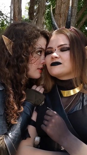 5.5K views · 1.9K reactions | Aella has a... loose understanding of how non-elves age     Lilaela/Tiefling is @goldnarrow_ Elf/Aella is me! (Armor can be found on my Amazon affiliate link )    #steallyandstabby #ragtagcrew #originalcharacter #fantasy #originalfantasy #fantasyaesthetic #fantasybook #fantasynovel #dnd #dndrogue #dndelf #dndtiefling #dndoc #ttrpg #pathfinder #larp | Hyacinth Wonders | Facebook