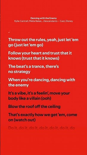 Dancing with the Enemy - Descendants Cast, Disney (Lyrics)
