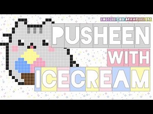how to draw pusheen with yummy icecream | animated | kawaii pastel summer heat | drawpixelart